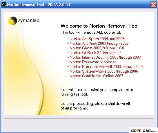 norton removal tool symantec antivirus 9